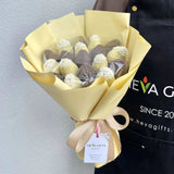 Ilona yellow chocolate bouquet for him birthday gift KL Heva Gifts