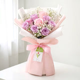 Iona mixed pink and purple rose bouquet anniversary flower delivery Klang Valley Heva Gifts