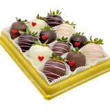 romantic chocolate dipped strawberries gift