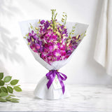 Norah fresh purple orchid bouquet birthday gift Johor Bahru same-day delivery online florist