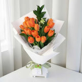 Orange Blossom premium orange tulips bouquet birthday flowers Petaling Jaya Heva Gifts