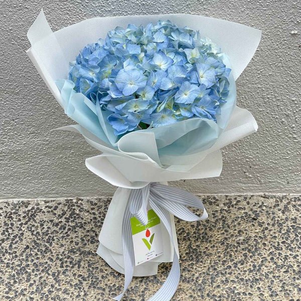 PROSPERITY Blue Hydrangea Bouquet