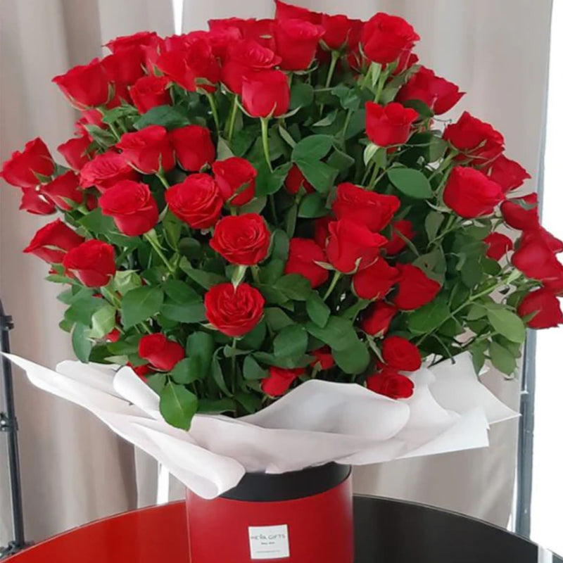 RED SURPRISE Premium Rose Box Arrangement