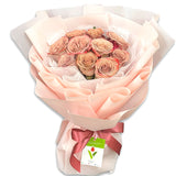 Cappuccino roses bouquet