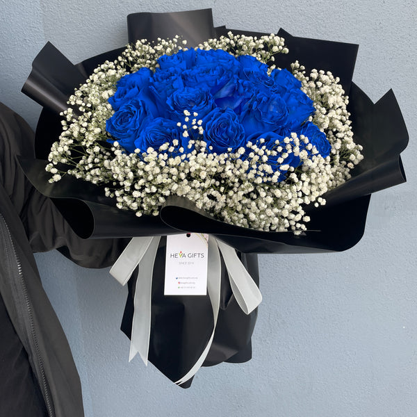 Royal Blue Rose Bouquet