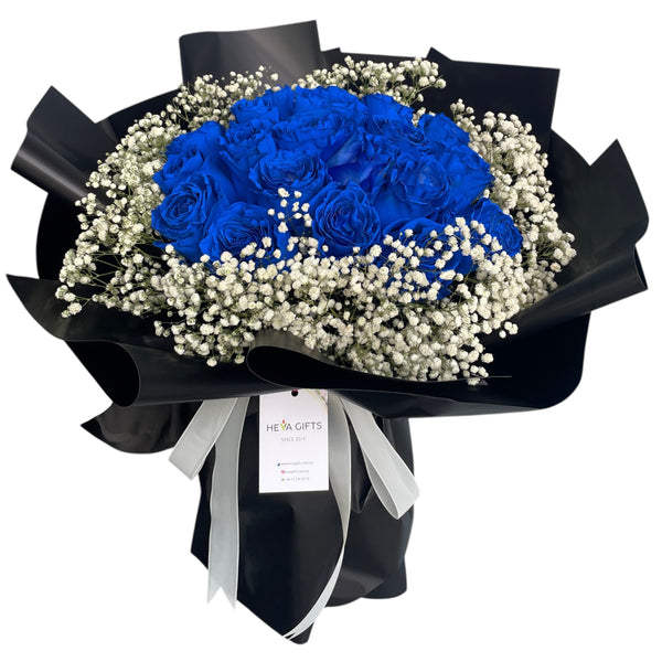 Royal Blue Rose Bouquet