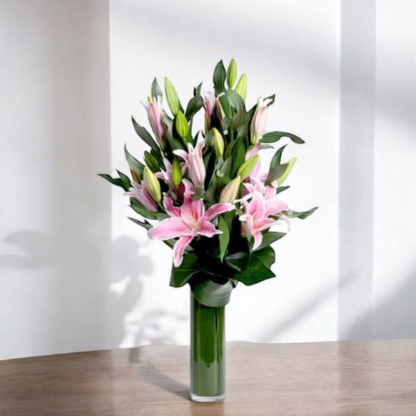 SELINA Pink Lilies in Vase