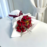 Soulmate red roses gold accent rose marriage proposal gift KL florist