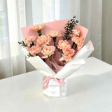 Sweet Serenity – Peach Carnations Bouquet