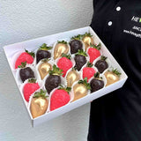 Sweet Gold gold chocolate strawberries box anniversary gift Kuala Lumpur