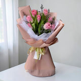 True Love pink tulip bouquet with delivery to KL Heva Gifts