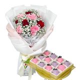 Flowers and chocolates for Mother