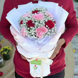 Valeria mixed carnation bouquet for Mom delivery Kuala Lumpur Heva Gifts