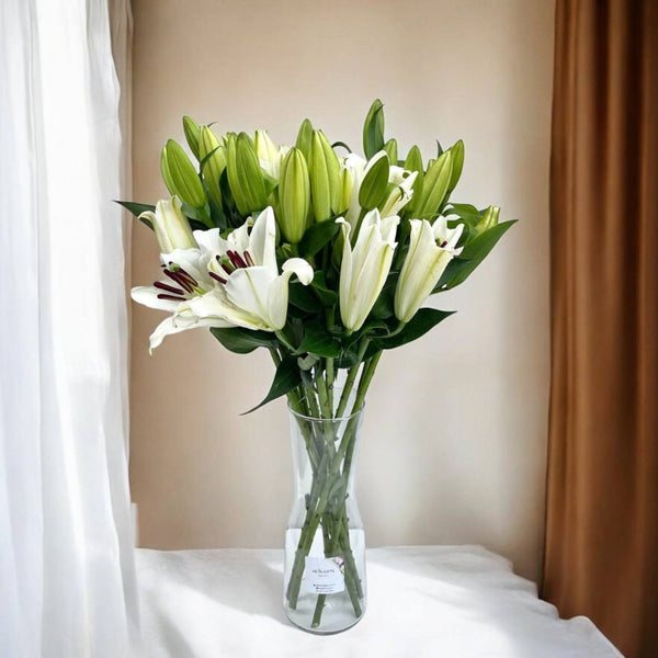 WHITE PERFUME Lily Arrangement