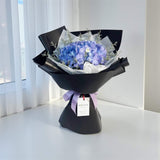 Wynnona blue purple hydrangea bouquet corporate gift Klang Valley same-day delivery
