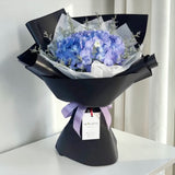 Wynnona blue purple hydrangea bouquet get well flower delivery Petaling Jaya Heva Gifts