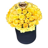 Fresh Yellow roses in Box Arrangement