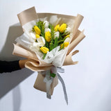 Zara yellow white tulips delivery Subang Jaya Selangor Heva Gifts