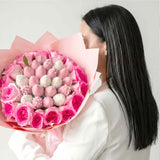 ALFINA Pink Rose and Chocolate Bouquet