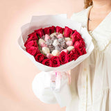 AMINA Red Roses and Chocolate Gift - Valentine's Day Gifts