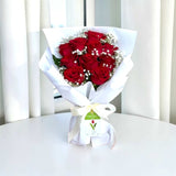 Anara red rose bouquet white wrapping romantic gift Kuala Lumpur same-day delivery