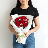 Anara red rose bouquet anniversary milestone gift KL online florist