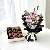 ASHTON Purple Rose bouquet with Chocolate