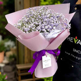 Aurelia purple baby's breath bouquet flowers KL florist Heva Gifts