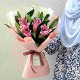 Basil Pink Lily Bouquet