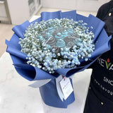 EVE Blue Baby Breath and Chocolate bouquet