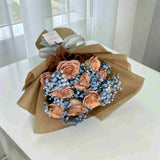 Laura cappuccino roses bouquet for him gift KL florist same-day delivery