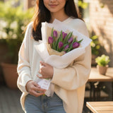 Purple Rain fresh purple tulips anniversary gift KL florist
