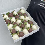 Harris White and Milk  Chocolate dipped Strawberries